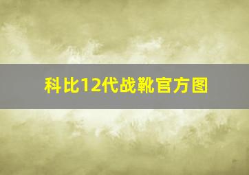 科比12代战靴官方图