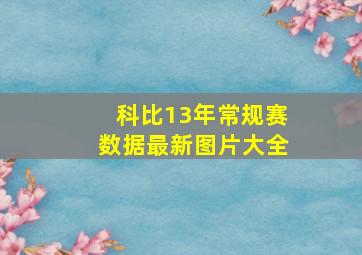 科比13年常规赛数据最新图片大全