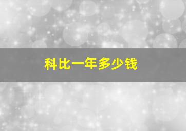 科比一年多少钱