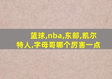 篮球,nba,东部,凯尔特人,字母哥哪个厉害一点