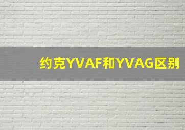 约克YVAF和YVAG区别