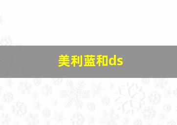 美利蓝和ds