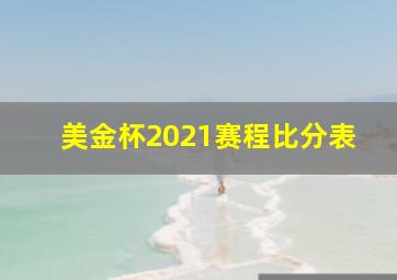 美金杯2021赛程比分表