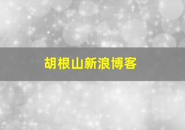 胡根山新浪博客