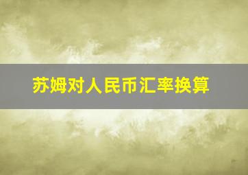 苏姆对人民币汇率换算