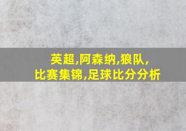 英超,阿森纳,狼队,比赛集锦,足球比分分析