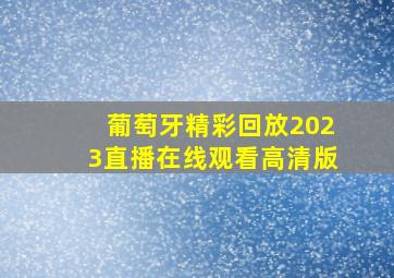 葡萄牙精彩回放2023直播在线观看高清版