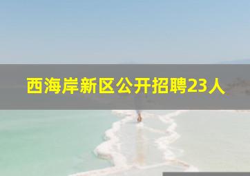 西海岸新区公开招聘23人