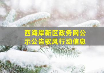 西海岸新区政务网公示公告驭风行动信息