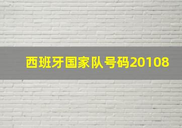 西班牙国家队号码20108