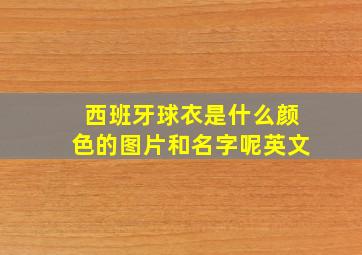 西班牙球衣是什么颜色的图片和名字呢英文