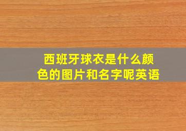 西班牙球衣是什么颜色的图片和名字呢英语