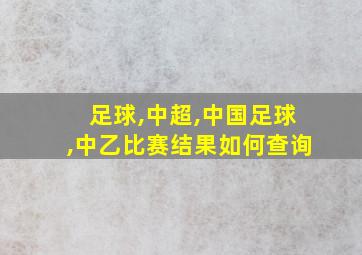 足球,中超,中国足球,中乙比赛结果如何查询