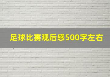 足球比赛观后感500字左右