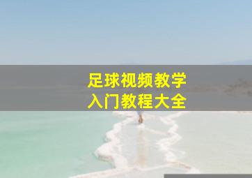 足球视频教学入门教程大全