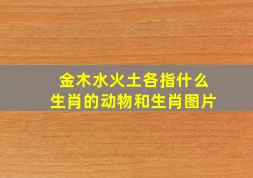 金木水火土各指什么生肖的动物和生肖图片