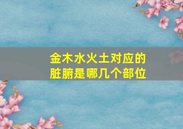 金木水火土对应的脏腑是哪几个部位