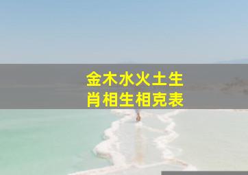 金木水火土生肖相生相克表