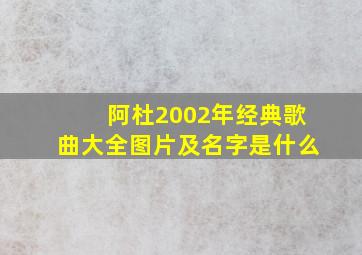 阿杜2002年经典歌曲大全图片及名字是什么