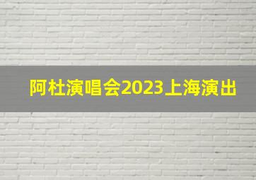 阿杜演唱会2023上海演出