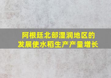 阿根廷北部湿润地区的发展使水稻生产产量增长