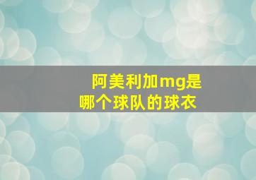 阿美利加mg是哪个球队的球衣