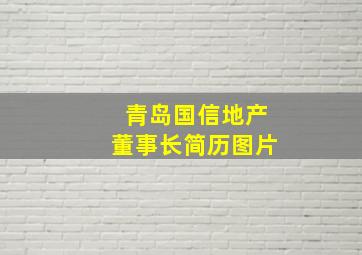 青岛国信地产董事长简历图片