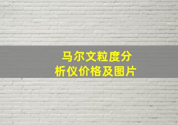 马尔文粒度分析仪价格及图片