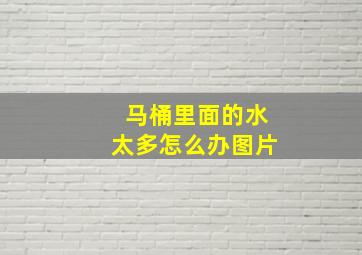 马桶里面的水太多怎么办图片