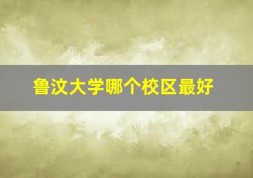 鲁汶大学哪个校区最好